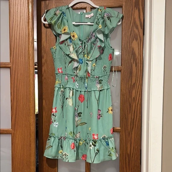 Parker | Dresses | Parker Green Mini Dress Elegant And Modern | Poshmark